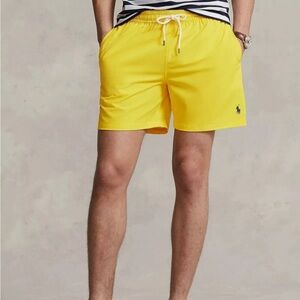 Polo by Ralph Lauren Men's Bright Yellow Swim Trunks